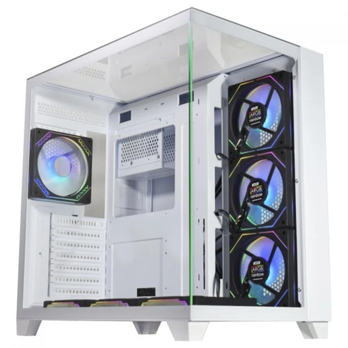 Gabinete Gamer K-Mex W4JI Tiger Shark Branco - CGW4J1RH002CB0X
