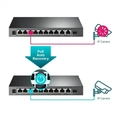 Switch Tp-link Gigabit Easy Smart 10/100/1000 C/ 10 Portas (sendo 8 Poe) -tl-sg1210mpe