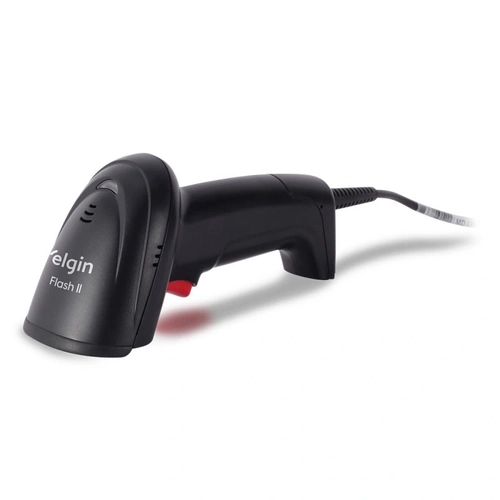 Leitor De Código De Barras Elgin Flash 1d e 2d Preto Com Fio - 46flash2ck00