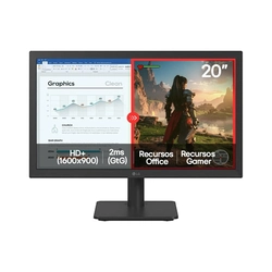 Monitor LG 19.5" HD+ HDMI, Flicker Safe, VESA, Preto - 20U401A-B
