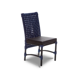 Cadeira de Corda Náutica e Alumínio Estofada com Pintura Epóxi Dourados