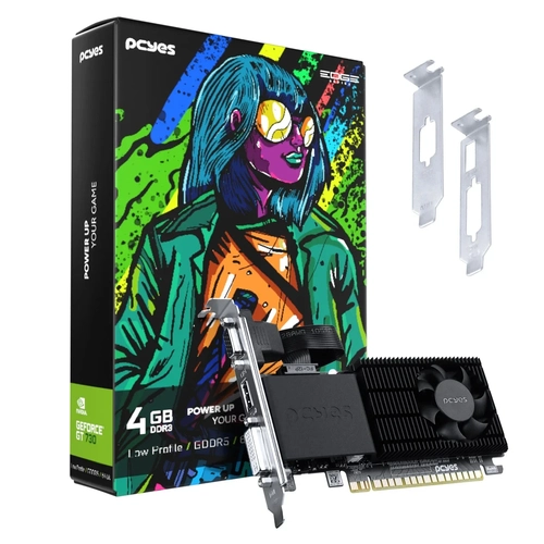Gpu Nvidia Geforce Gt 730 4Gb Ddr5 64 Bits Projeto Edge Low Profile Single Fan - Pvgt730Gb4Pe