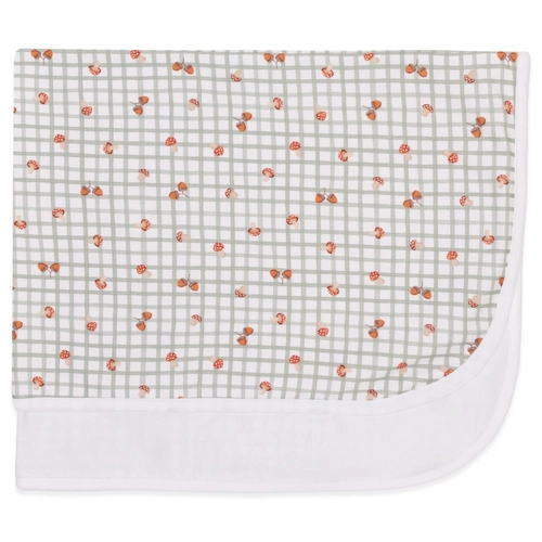 Manta com Forro Avulsa Estampado Unissex – Amigos da Floresta Xadrez