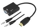 Cabo Conversor HDMI x VGA com Áudio Preto KK-178