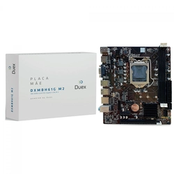 Placa Mãe Duex DXMBH61G M2, Chipset H61,Intel LGA 1155, (2 e 3 gen) mATX, DDR3 - DXMBH61G