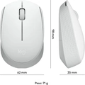 Mouse Óptico Logitech M170, Sem Fio, DPI 1.000, 3 Botões, Branco - 910-004940