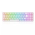 Teclado Mecânico Gamer Redragon Pollux, 75%, Switch Blue,  ABNT2, Branco, K628W-RGB