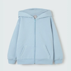 Jaqueta Moletom com Capuz Azul Claro Hering - Unissex