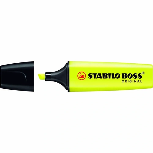 Pincel Marca Texto Amarelo Neon Stabilo Boss