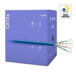 Cabo De Rede Cat5e 305m Fortrek Fk 500c Cmx Azul - Cx / 305
