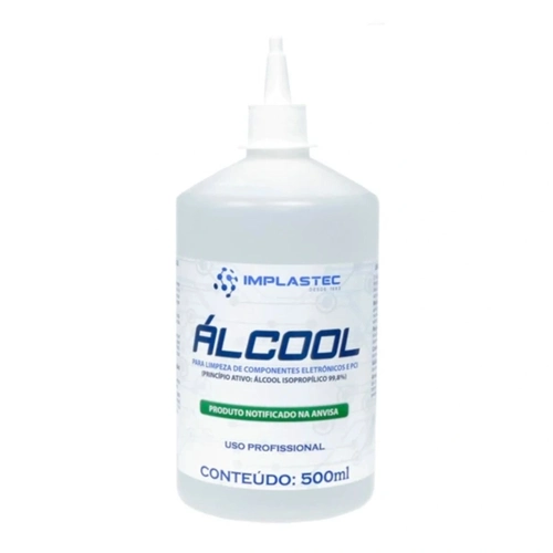Álcool Isopropilico 99,8% Para Limpeza De Eletrônicos PCI 250ML - Implastec