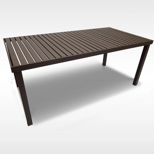 Mesa em alumínio ripado 100x250cm Rio de Janeiro