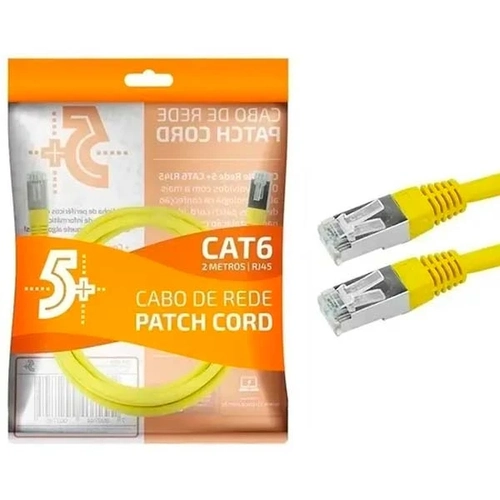Cabo Rede Patch Cord Cat6 2m Amarelo