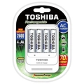 Carregador De Pilhas AA/AAA Toshiba CB C/ 4 AA - TNHC-6GAE4