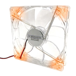 Cooler Braview Fld-03 Para Gabinete 3 Pinos 12x12x2,5 Laranja