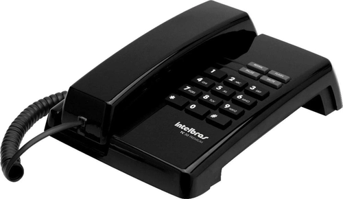 Telefone Tc50 Premium Preto Função Flash, Redial, Pause e Mute Intelbras 4080086