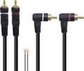 Cabo 2 Rca x 2 Rca 90º Áudio Profissional 5 Metros (pacote C/ 10) - L22m