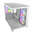Gabinete Gamer Cougar FV150 RGB Mini, Lateral e Frente em Vidro Temperado, Branco - 382QA60.0002