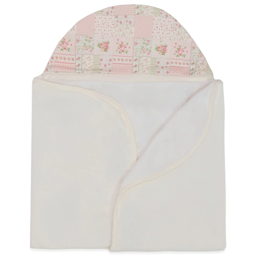 Toalha Capuz Forrada Suedine, Atoalhado e Fralda Feminina - Patchwork