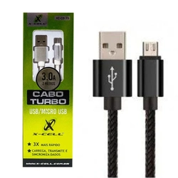 Cabo Cel/dados Usb 3.0 V8 2m (blister) Mod. Xc-cd-15 Preto