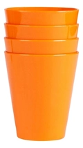 4 Copos Fresc Vemplast 350ml Tropical Polipropileno Laranja