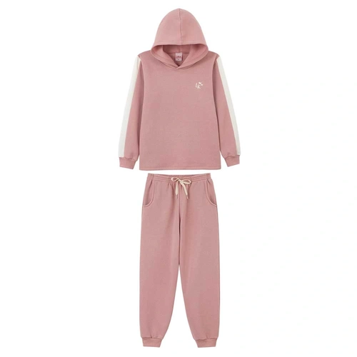 Conjunto Moletom Capuz Recortes Lik Kids - Feminino