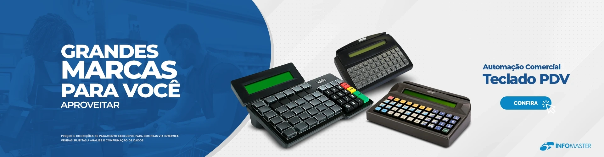 Grandes marcas para você aproveitar. Automação comercial Teclado PDV