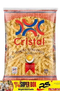Macarrão Cristal Sêmola com Ovos Parafuso  500g