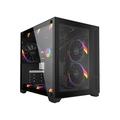 Gabinete Gamer Forcefield Black Vulcan - Frontal e Lateral Em Vidro - Pcyes - Gffbvp