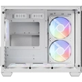 Gabinete Gamer Aerocool Dryft Mini Branco Com 6 Fans Argb Lateral Vidro