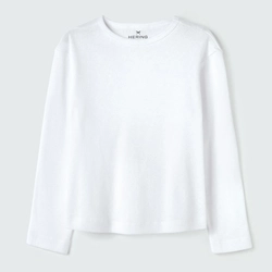 Blusinha Manga Longa Básica Branca Hering - Feminina