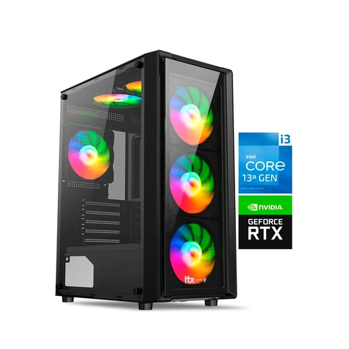 PC Gamer Intel Core I3 13100F, RTX 3050, 16GB Ram, SSD M.2 NVMe 512GB, Gabinete Gamer