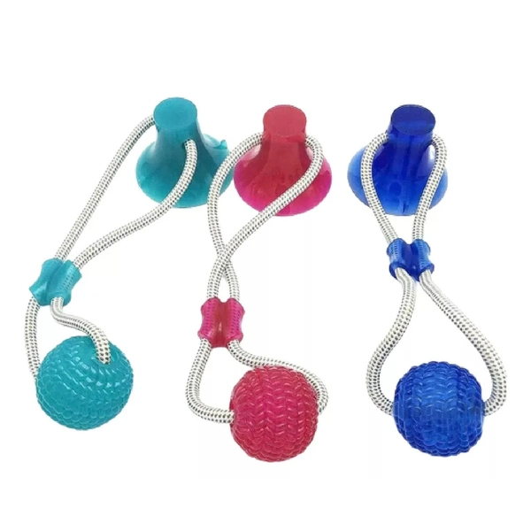 Brinquedo Puxador com Ventosa e Bola para  Cães
