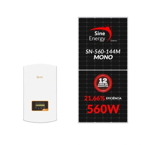 Gerador Solar Solis 13,44 Kwp Tri. 380v Fibromadeira (12k/560w)