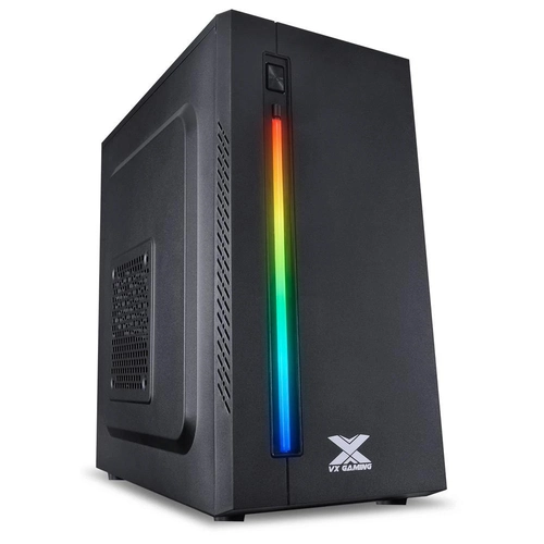 Gabinete Gamer Australis Preto Frontal Com Fita Led Rgb