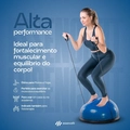 Meia Bola Suíça Pilates Yoga Step com Alça Essencefit
