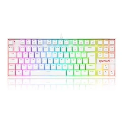 Teclado Magnetico Gamer Kumara Pro, RGB, Branco, Switch Marrom - K552W-RGB-PRO