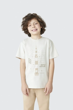Camiseta Manga Curta Off White Space Hering - Masculina