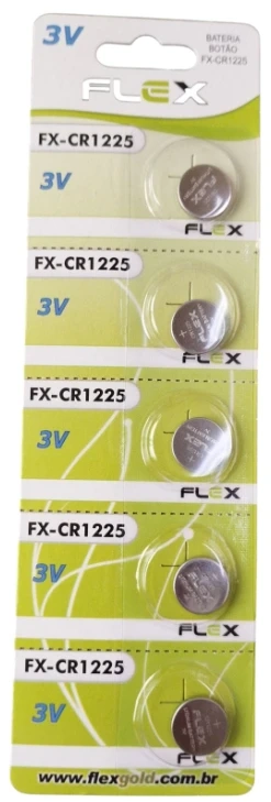 CR1225 Flex - 3V Lithium cartela c/5un.