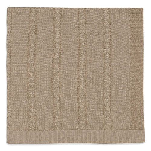 Manta Tricot Trançada Unissex – Cáqui