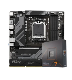 Kit Upgrade AMD Ryzen 7 7700X + Placa Mãe AM5 Gigabyte B650M + Memória DDR5 16GB 5200MHz