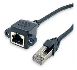 Kit 10 Cabo Exte. Rj45 Macho/fêmea 60cm Blindado Painel Cat5