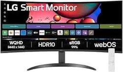 Monitor Lg Myview Smart 34" Curvo Wqhd Va 100hz 5ms - 34sr60qc-b