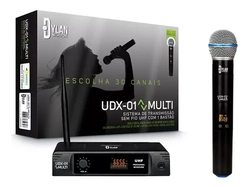 Microfone Sem Fio Dylan Udx 01 Multi Uhf Digital 30 Canais