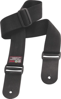 Correia Lisa Nylon 5cm Ponteira de Couro Duplo Cnp Preta