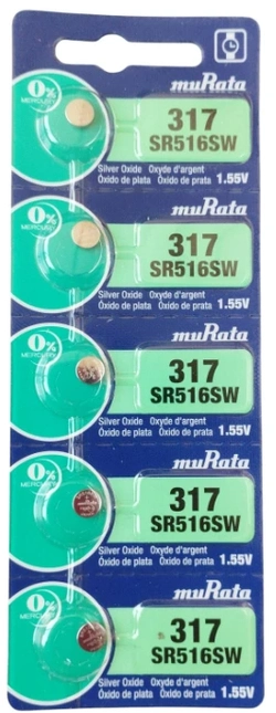 317 = 516 = 326 = 566 Murata - 1,55V cartela c/5un.