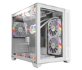 Gabinete Gamer Forcefield White Ghost - Frontal e Lateral Em Vidro - Pcyes - Gffwgp