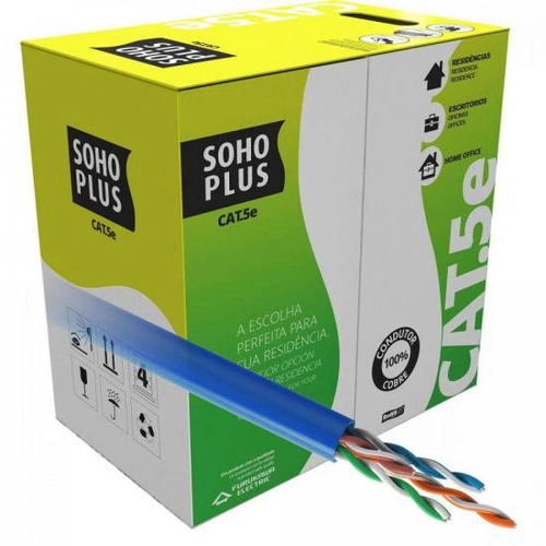 Cabo De Rede Cat.5e Cmx Cx 305m Azul Furukawa Sohoplus - Cx / 305