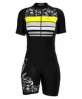 Macaquinho de Ciclismo Feminino Hibisco Amarelo