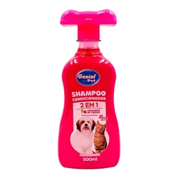 Shampoo e Condicionador 2 em 1 Genial Pet - Cheirinho de Frutas 500ml